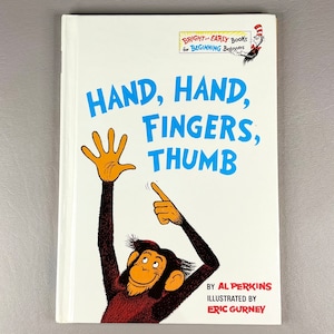 Vintage Buch 1969 “Hand, Hand, Fingers, Thumb” von Dr. Seuss, Hardcover Papier Kinder Literatur, Sammler Geschenkidee.