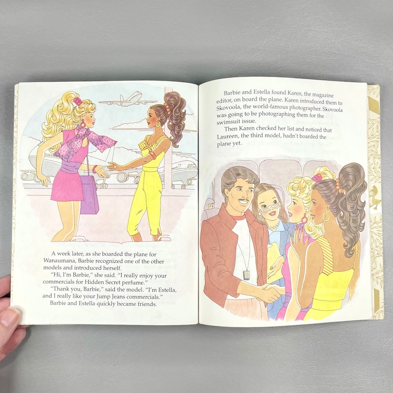 Vintage 1992 Little Golden Book “barbie the Big Splash”, Hardcover ...