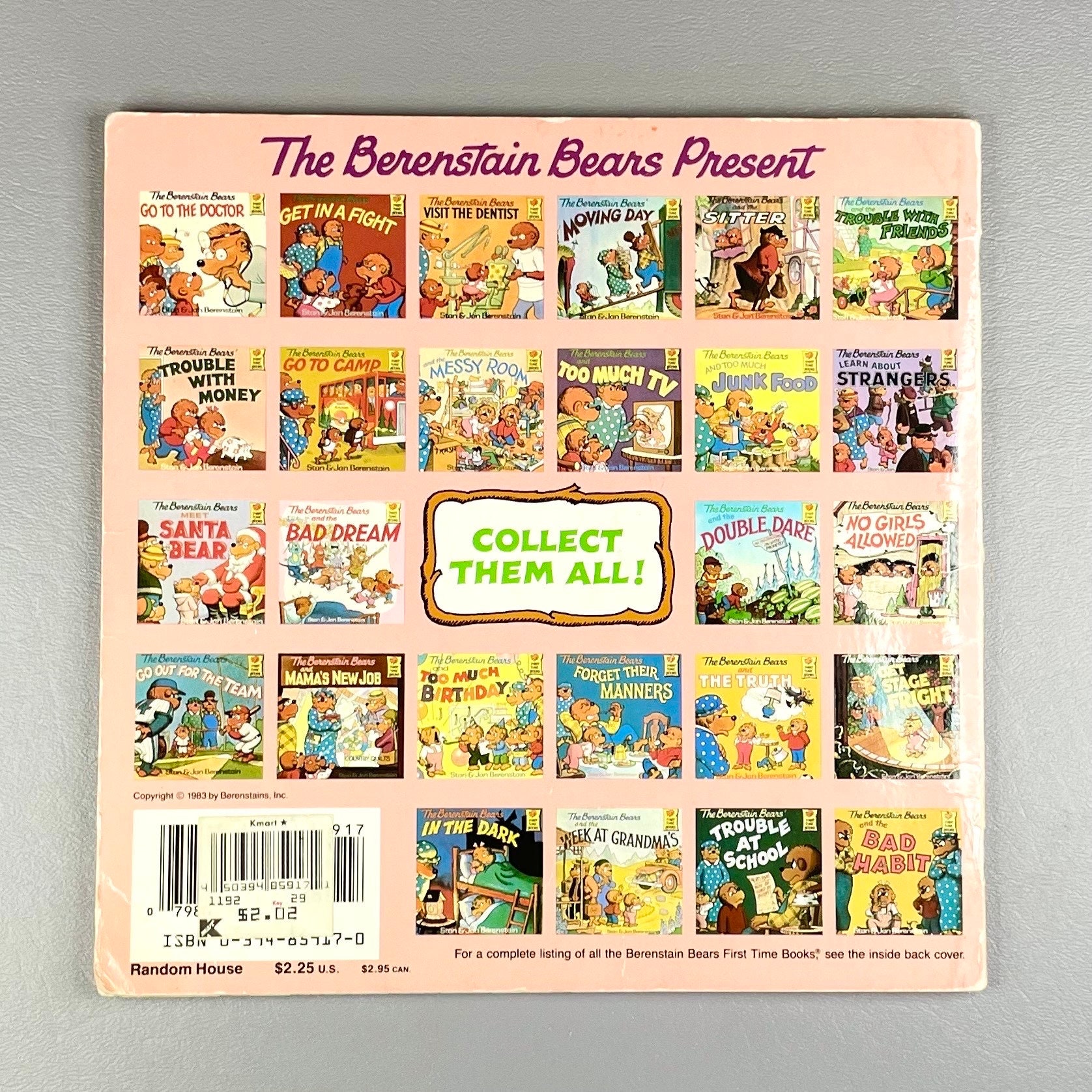 Vintage Book 1983 the Berenstain Bears Trouble With Money, Softcover ...