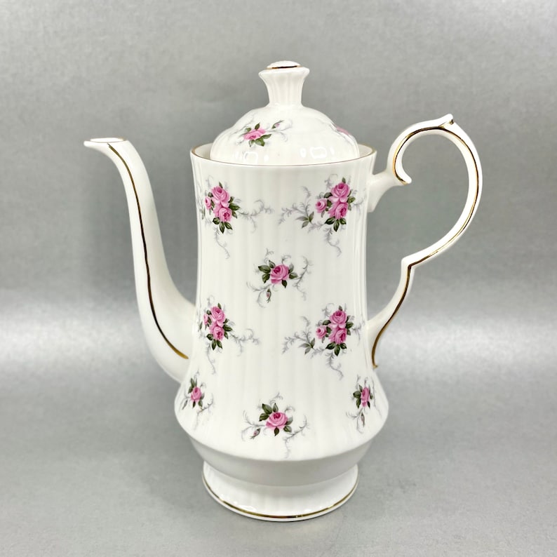 Vintage Hammersley Tall Pink Roses Tea/coffee Pot, Princess House Fine