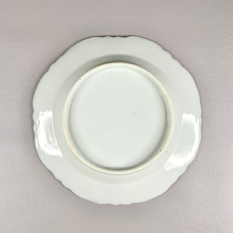 Vintage Green Decorative Plate Light Green Floral Etsy