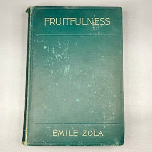 Antique Book 1900 “Fruitfulness&quot; by Emile Zola, Christian Religious Paper Literature, Collector Gift Idea.