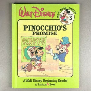 Vintage Book 1986 “Pinkcchio’s Promise” Walt Disney Volume 3 Fun to Read Library, Hardcover Children’s Literature, Gift.