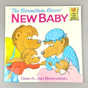 Vintage Buch 1974 “The Berenstain Bears New Baby”, Softcover Papier Kinderliteratur, Geschenkidee.