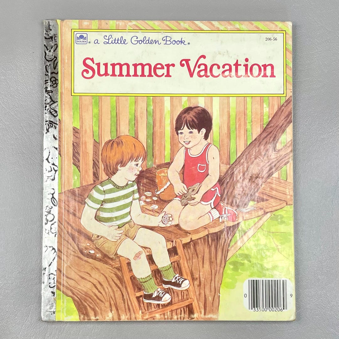 Vintage 1986 Little Golden Book Summer Vacation, Hardcover Etsy