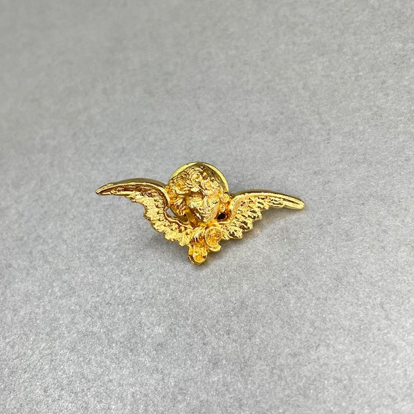 Gold Angel Pin Etsy