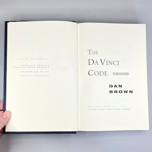 Vintage Book 2003 “ The DA Vinci Code” by Dan Brown, Paper Fiction Literature, Collector Gift Idea.