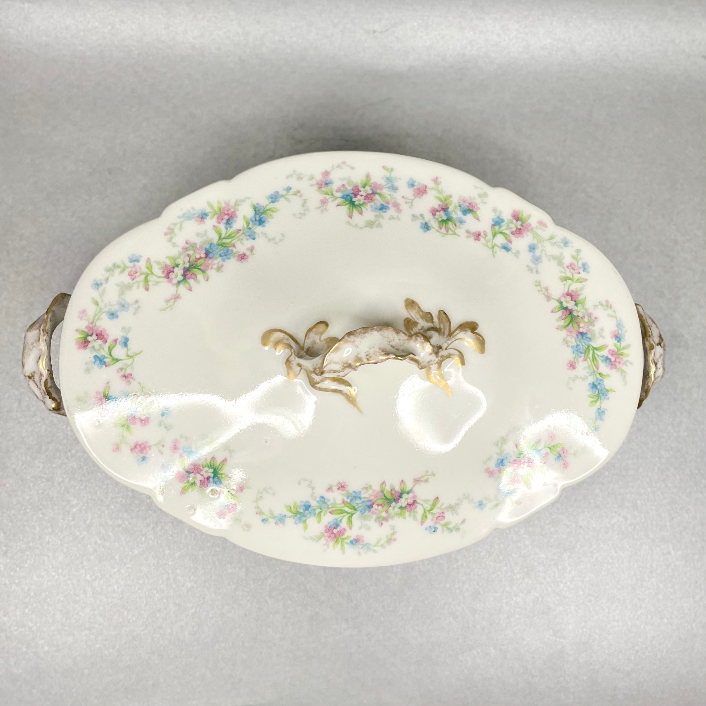 Antique Limoges Wm Guerin Co Casserole France Marked Serving Dish and