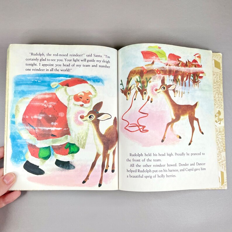 Vintage 1985 Little Golden Book: Rudolph the Red-nosed Reindeer - Etsy
