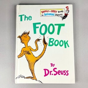 Vintage Buch 1968 “The Foot Book” von Dr. Seuss, Hardcover Papier Kinder Literatur, Sammler Geschenkidee.