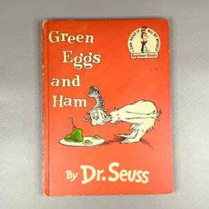 Vintage Buch 1960 “Grüne Eier und Schinken” von Dr. Seuss, Hardcover Papier Kinder Literatur, Sammler Geschenkidee.