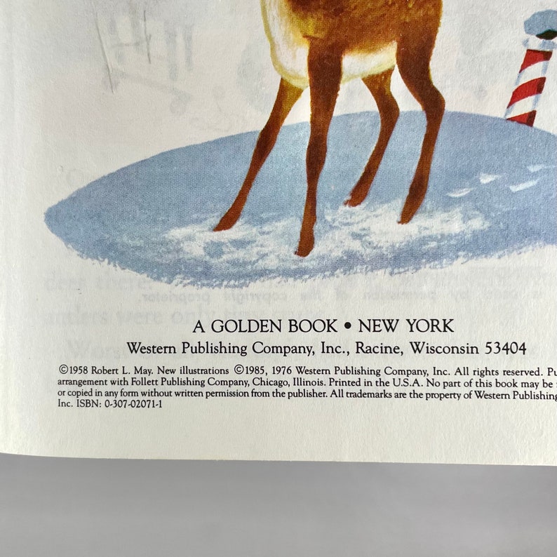 Vintage 1985 Little Golden Book: Rudolph the Red-nosed Reindeer - Etsy