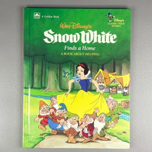 Libro vintage 1987 "Snow Wite" Walt Disney's, literatura infantil de papel de tapa dura, idea de regalo de coleccionista.