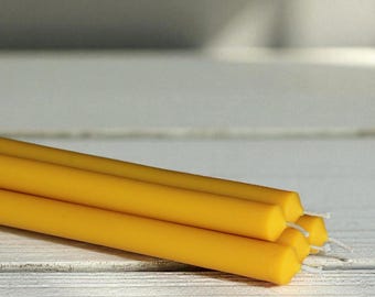 Candele coniche in cera d'api da 9 pollici (23 cm) / 100% pura cera d'api naturale / Candele da cena ecologiche / Decorazioni per la casa fatte a mano