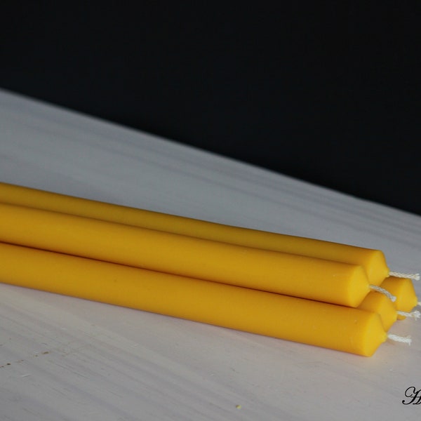 Pure Beeswax Taper candles | 23cm | Natural candle | Zero waste candles | Evening candle | Gift for mom | Gift for friend | Home decor