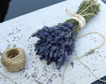Organic Dried English Lavender Bouquet – Natural Home Décor, Wedding Flowers, Rustic Table Decor, Fragrant Lavender Bunch