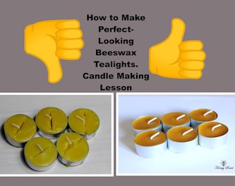 Come realizzare candele tealight in cera d'api / Video tutorial per candele tealight anti-crepa