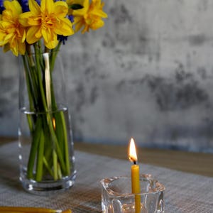 20 Minute Hand Dipped Beeswax Candles / Daily Meditationation candle / Relaxation Candle / Mindful Moments / ritual candles / Self care cand