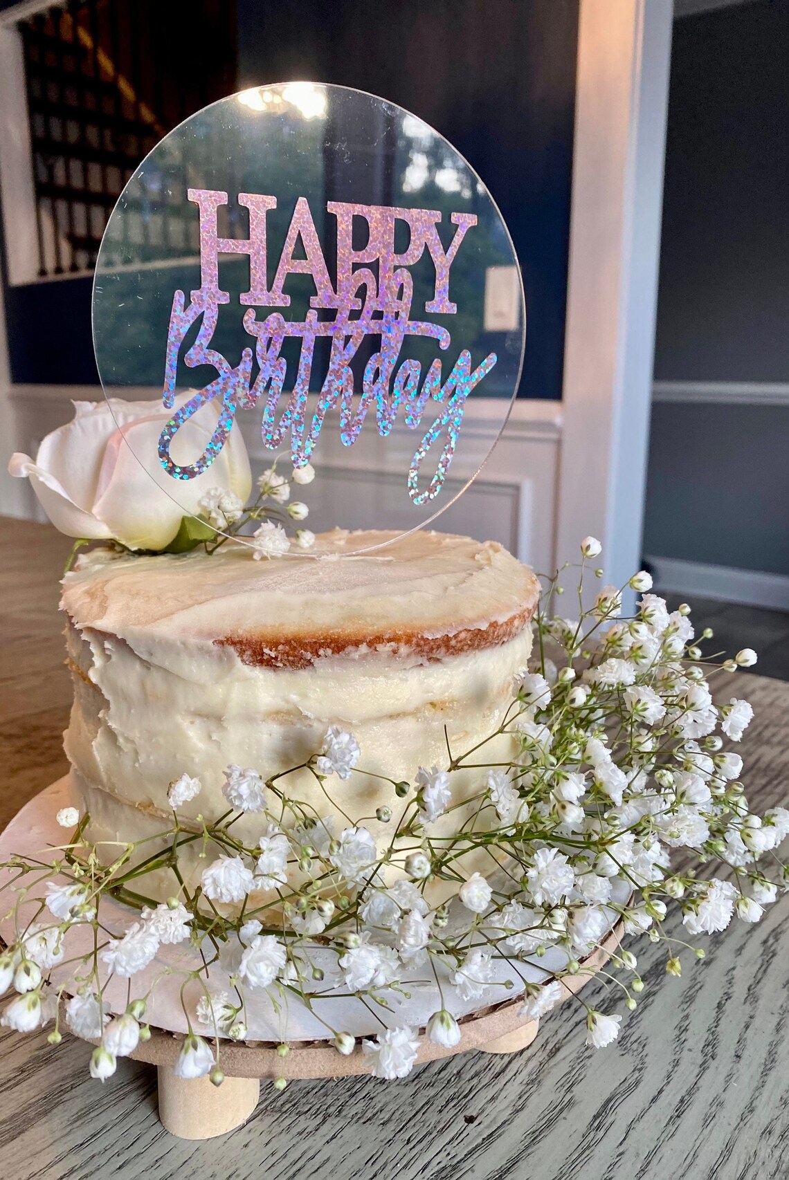 Acrylic Happy Birthday Cake Topper - Etsy