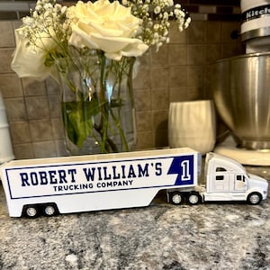 Personalized Diecast Toy Truck with Custom Double Sided Vinyl Decal