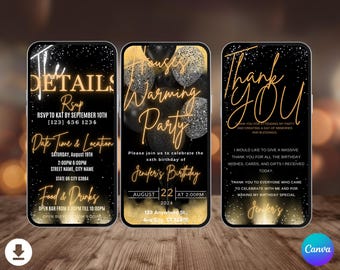 Digital Housewarming Party Invitation, Modern Housewarming Party Invite, Digital House Warming Invitation Video, Housewarming Invitation,