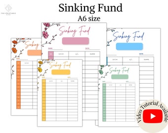 Sinking Funds-trackerbundel: bewerkbare A6-budgetsjabloon (digitale download)