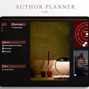 Notion templates author, Notion Template Author planner, Digital Author planner