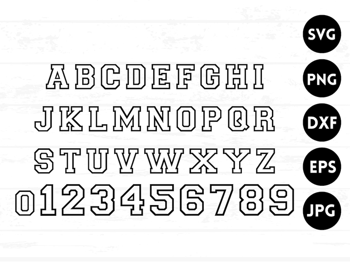 Varsity Font SVG: College Sports Letters (SVG, Cricut) - Etsy