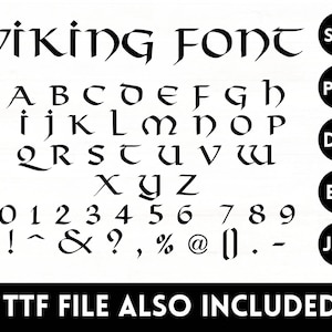 Viking Font,  Viking Alphabet Svg, Norse Viking Font, Font Svg, Viking Svg, Cricut Silhouette Font, Instant Download,  Cut Files Cricut