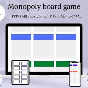 Blank Monopoly Board Game Template, Custom Monopoly Game, Party Game ...
