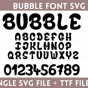 Bubble Font, Bubble Letters, Bubble Cartoon Font, Font, Boho Style Groovy Bubble Font, Wedding Font, Dripping Font, Summer Font