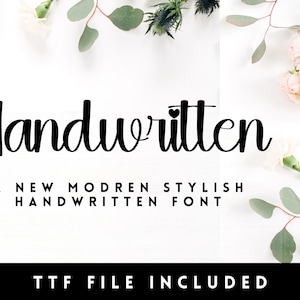 Handwritten Calligraphy Font, Elegant Script (Digital Font)