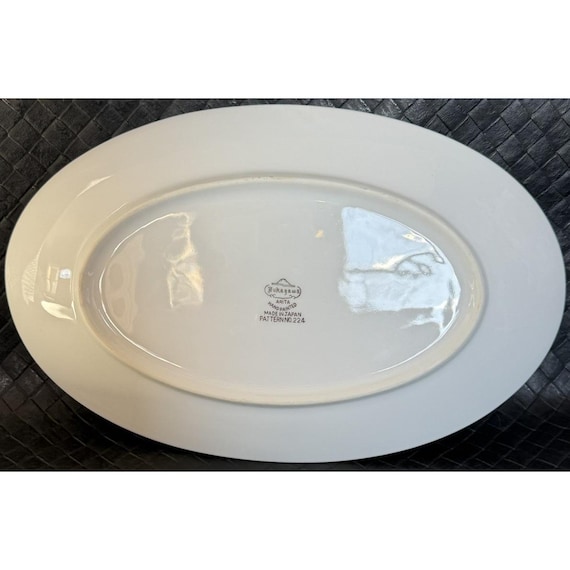 Fukagawa Platters Arita Silver Tree 224 Set of 2 Hand Painted