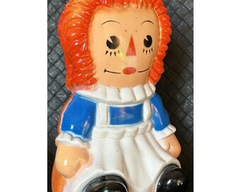 Vintage Raggedy Ann Plastic Piggy Bank - Etsy