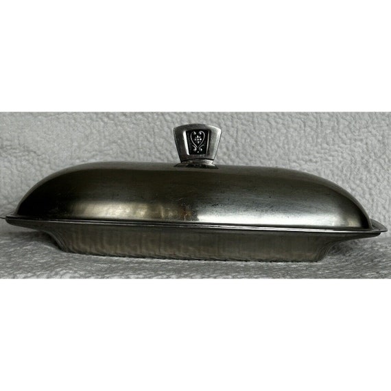 Stainless steel butter dish with glass insert hotsell