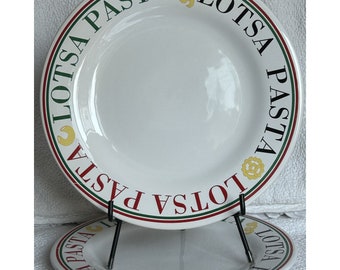 Lotsa Pasta A.M.C New York Made In Portugal (2) Large 10 1/2” Pasta Plates