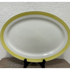 Rare Mayer China RESTAURANT WARE PLATTER / Plate Large Size With Yellow Ring