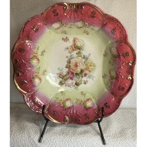 Antique Serving Bowl T.L. Bavaria Germany (Theodore Lehmann) 1900-1910 Backstamp
