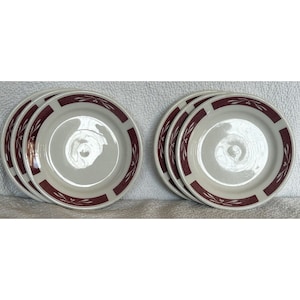 Homer Laughlin Bread Dessert Plates Best China Restaurant Ware Vintage 1965