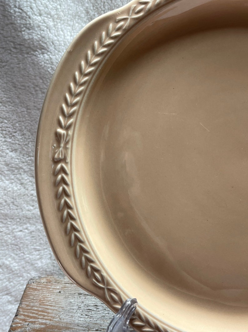 Universal Platter Vintage Universal Potteries Laurella Chop Plate: Apricot Cream ...