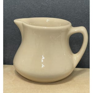 Petit pot à crème individuel vintage beige Buffalo China 3 pouces