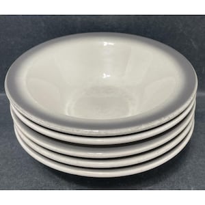 Homer Laughlin Best China Set Of 5 Bowls with Grey Rim Shadow restaurant ware