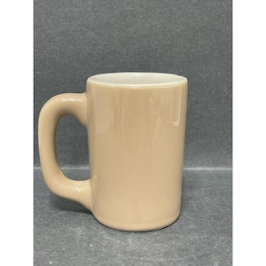 Tazza da tè o caffè in porcellana pesante Vintage Hall China, marrone, beige, bianca, 1318