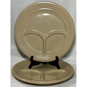 Vintage Shenango Inca Ware China Restaurant Ware Tan Divided Dinner Plates