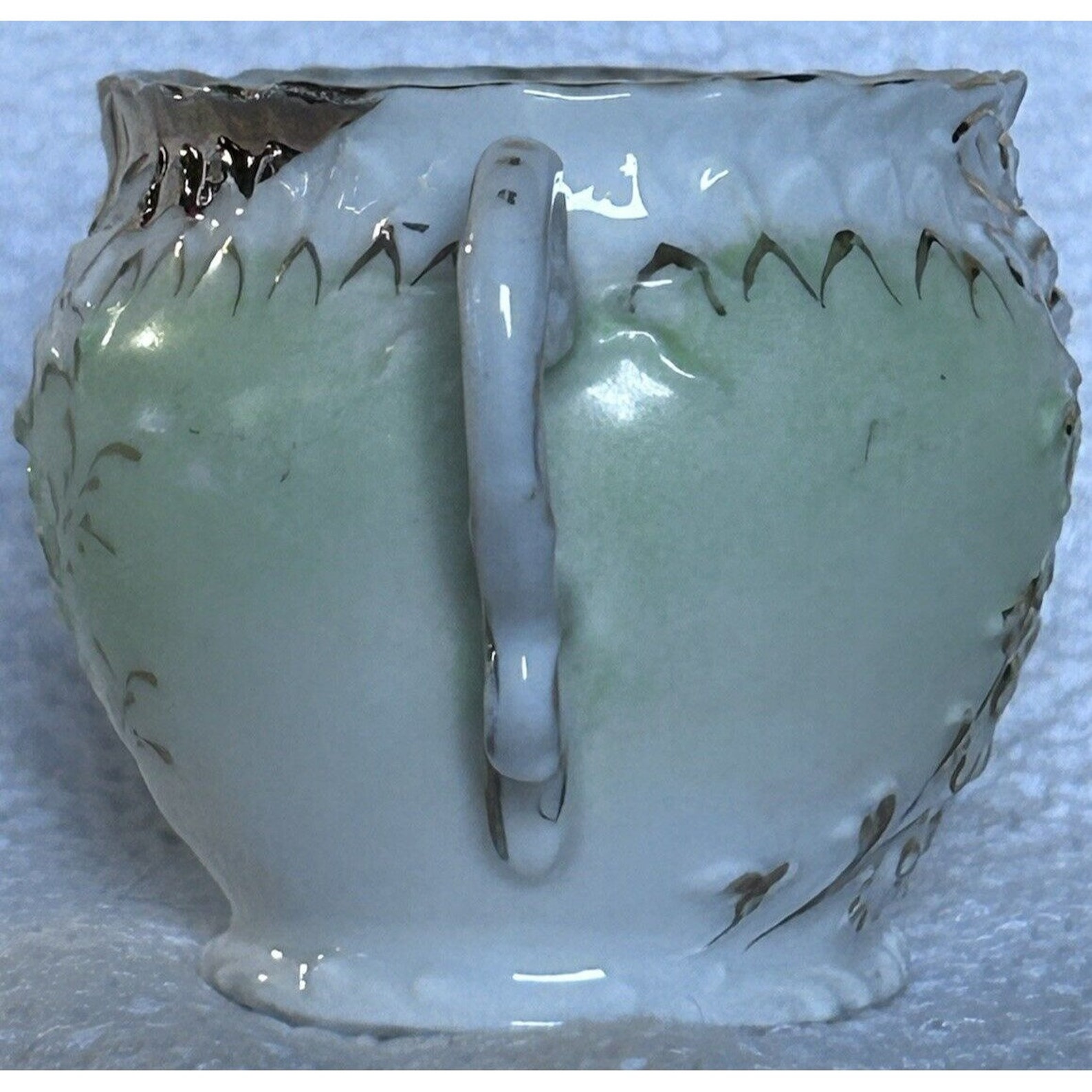 Antique Eggshell Porcelain Tea Cup: Scalloped Mint Green With Gilded ...