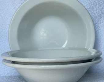 Homer Laughlin, set di 3 ciotole per zuppa di cereali, in porcellana, da 3 6 3/8" x 1 7/8", avorio