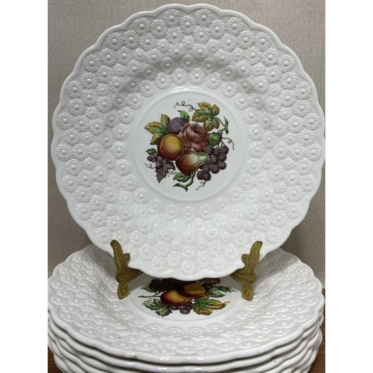 Copeland Spode Daisy Alden Luncheon Plate 9 in Set of 8 England
