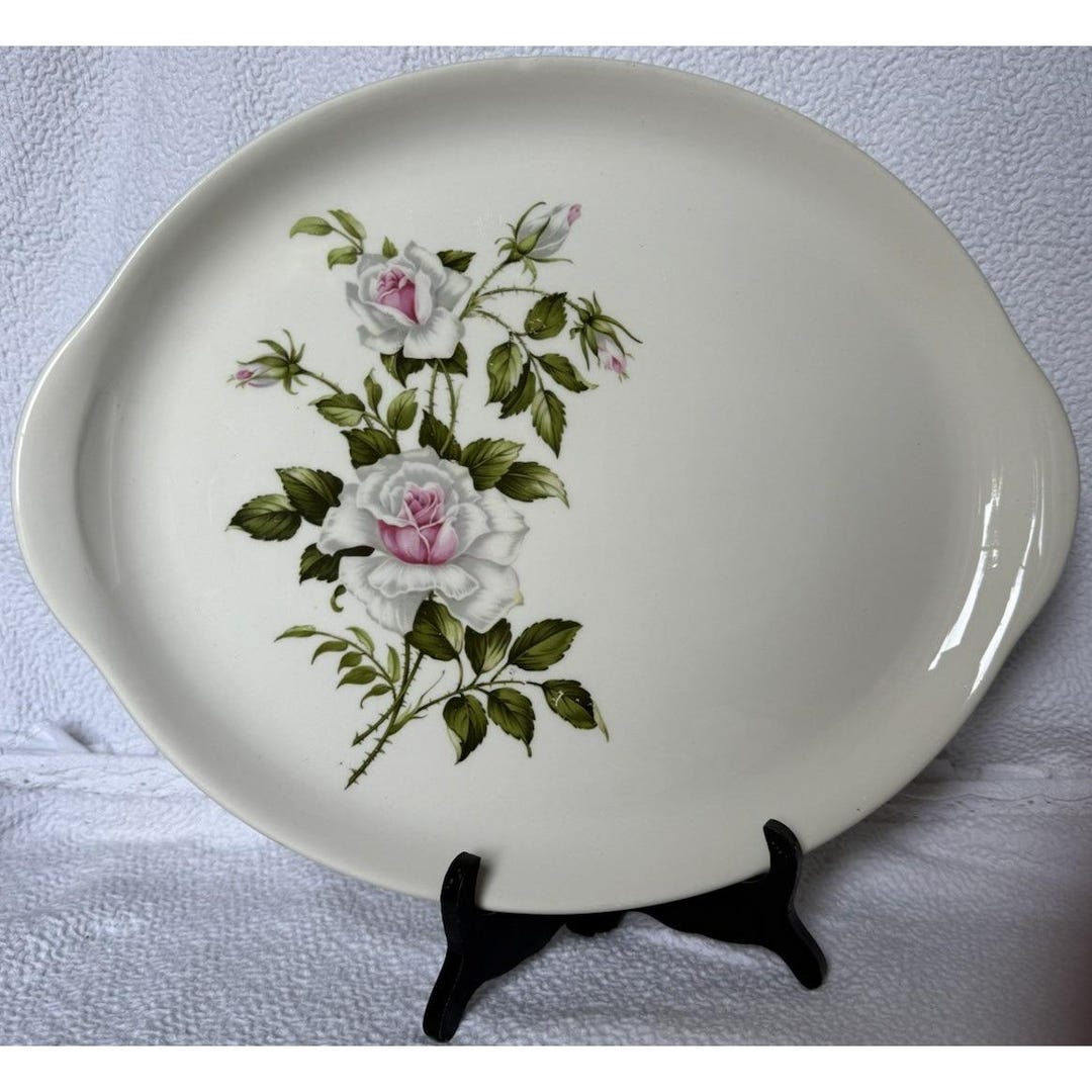 Crooksville China Company Serving Platter Delmar Marie Roses