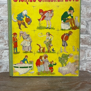 Antique 1933 &quot;Stories Children Love&quot; Hardcover Book