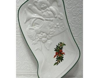 Pfaltzgraff Christmas Heritage - Embossed Stocking Toys snack cookie plate